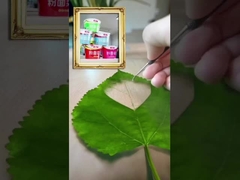 Une sculpture de feuilles de vermifères et de nouilles de YangZhangGui avec des légumes et des œufs marinés