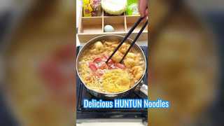 c'est délicieux de cuisiner des nouilles avec HUNTUN