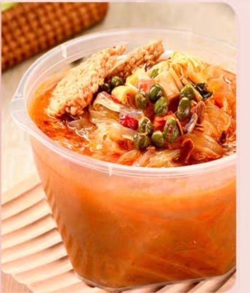 183g de Vermicelli plat et large Soupe de nouilles instantanées avec 12 mois de durée de conservation pleine d'assaisonnement et de saveur végétale