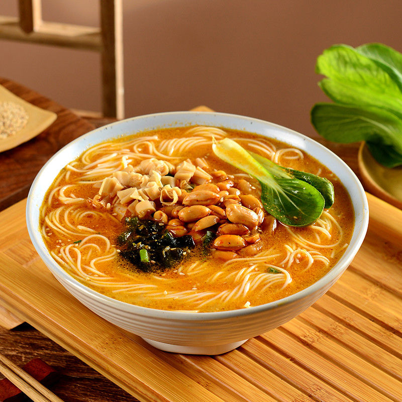 Sésame épicé Ramen non frit Noodles instantanées Arôme de sésame parfumé (sans ingrédients d'origine animale)